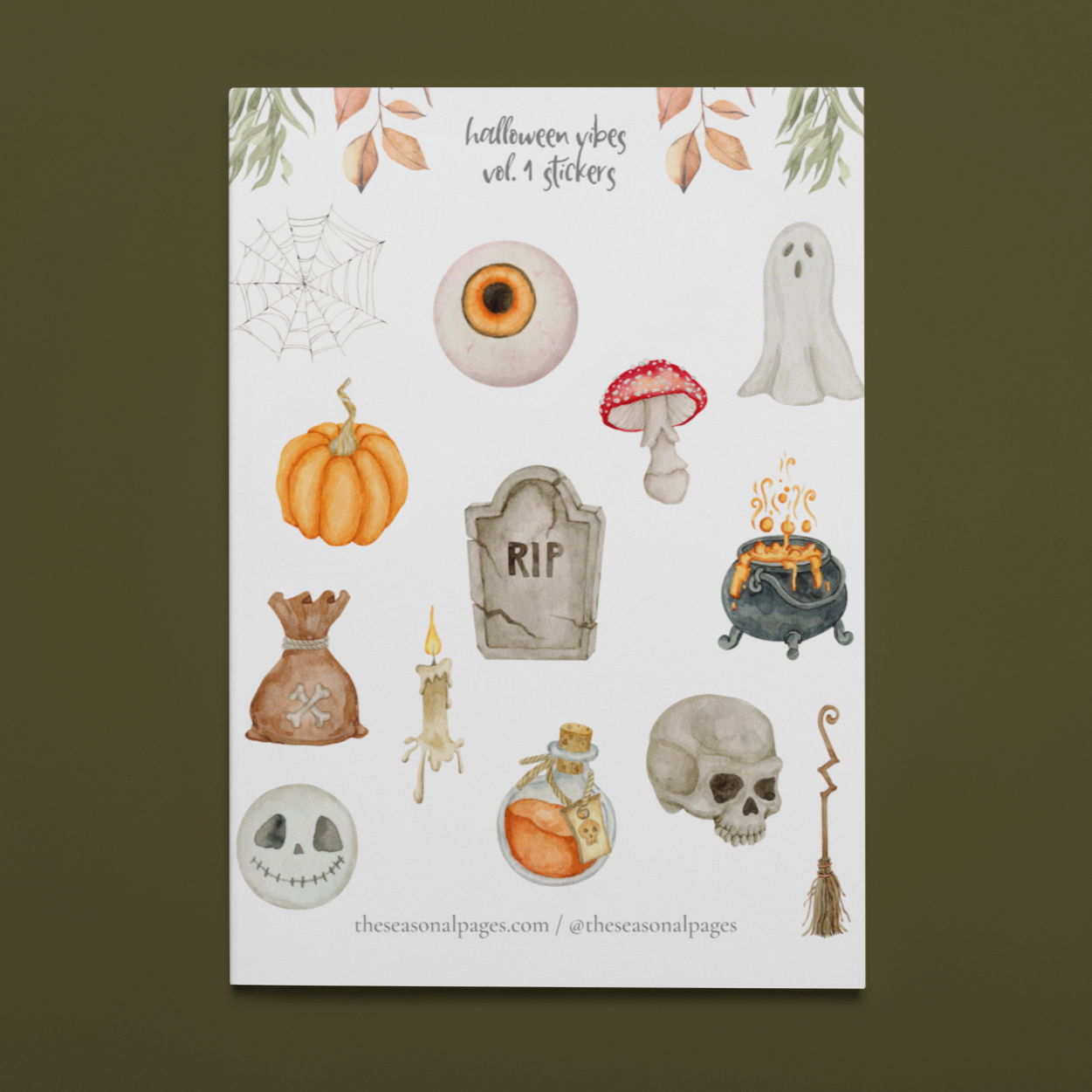 Printable Halloween Vibes Vol. 1 Sticker Set