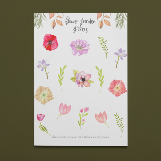 Printable Flower Garden Sticker Set