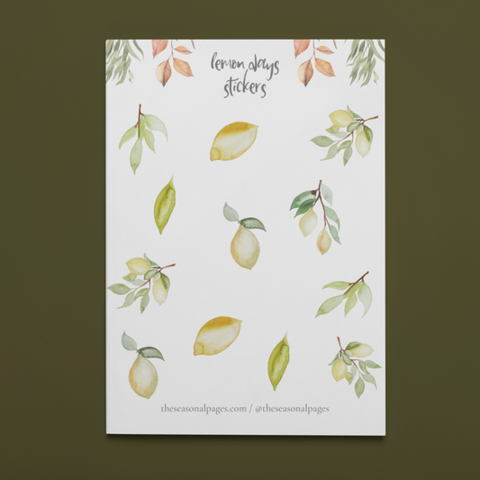 Printable Lemon Days Sticker Set