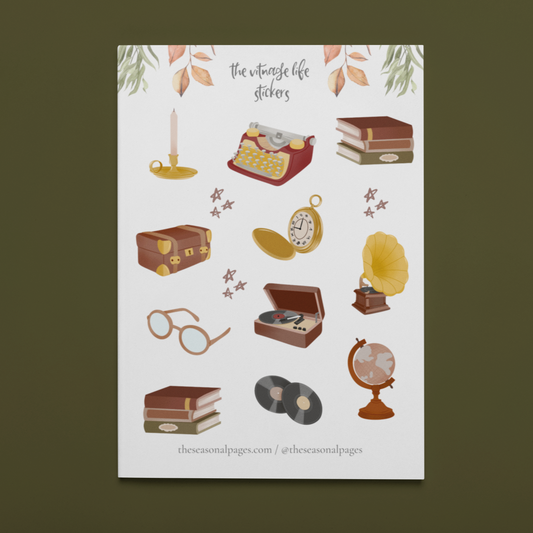 Printable The Vintage Life Sticker Set