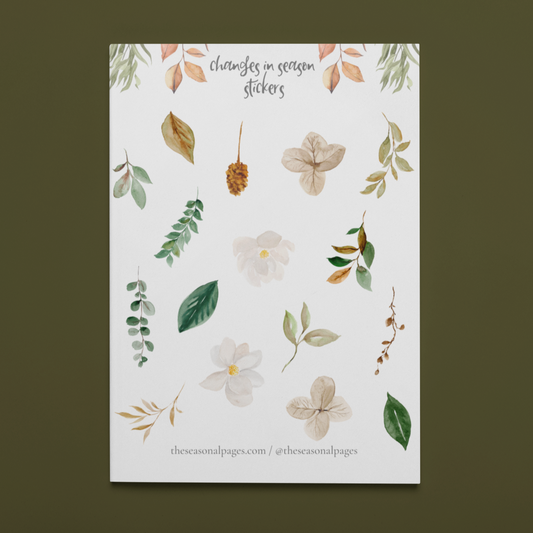 Printable Changes In Season Sticker Set