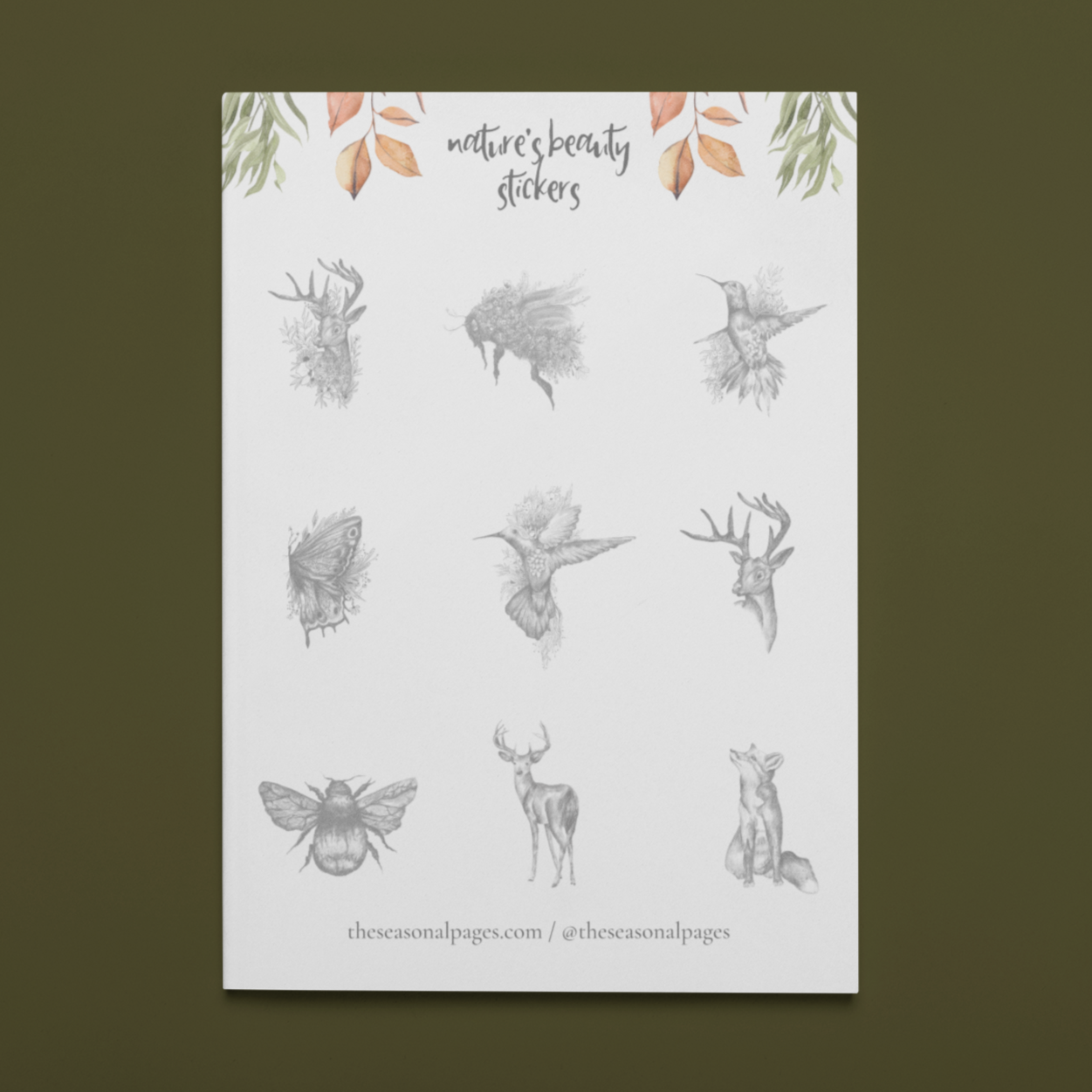 Printable Nature's Beauty Sticker Set – The Seasonal Pages