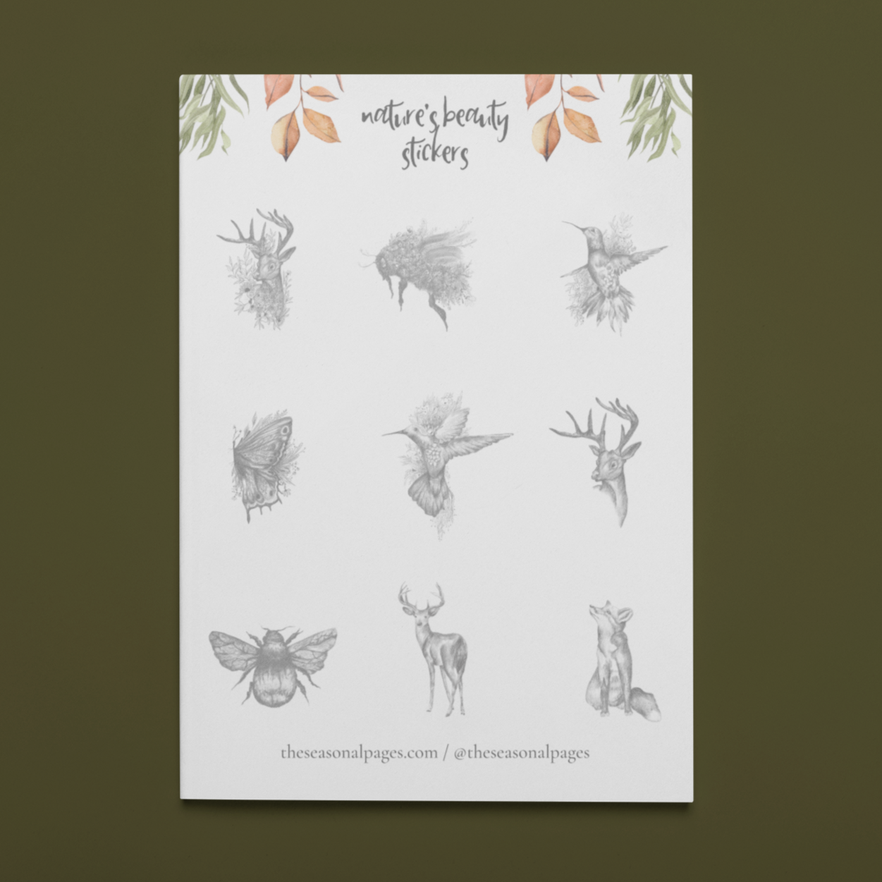 Printable Nature's Beauty Sticker Set
