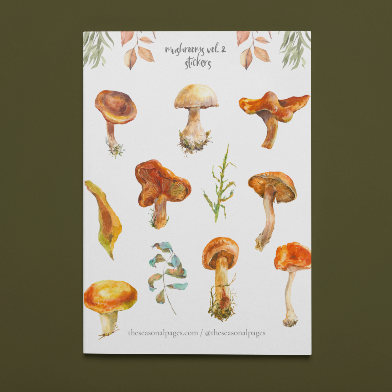 Printable Mushrooms Vol.2 Sticker Set