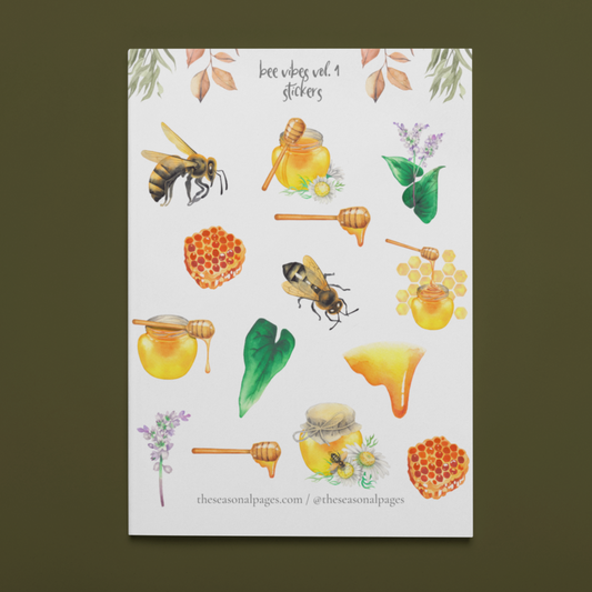 Printable Bee Vibes Vol. 1 Sticker Set