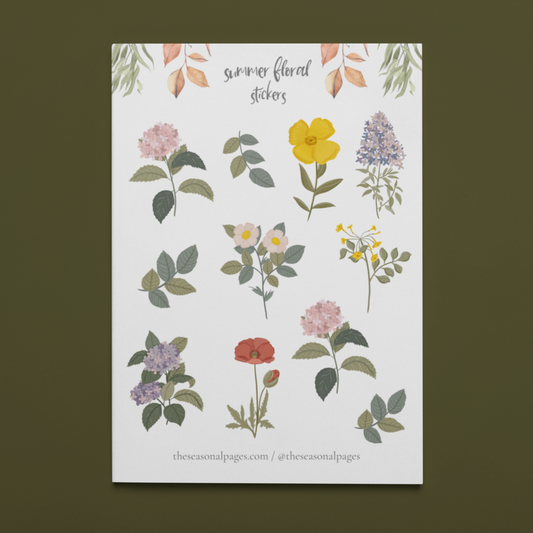 Printable Summer Floral Vol.1 Sticker Set