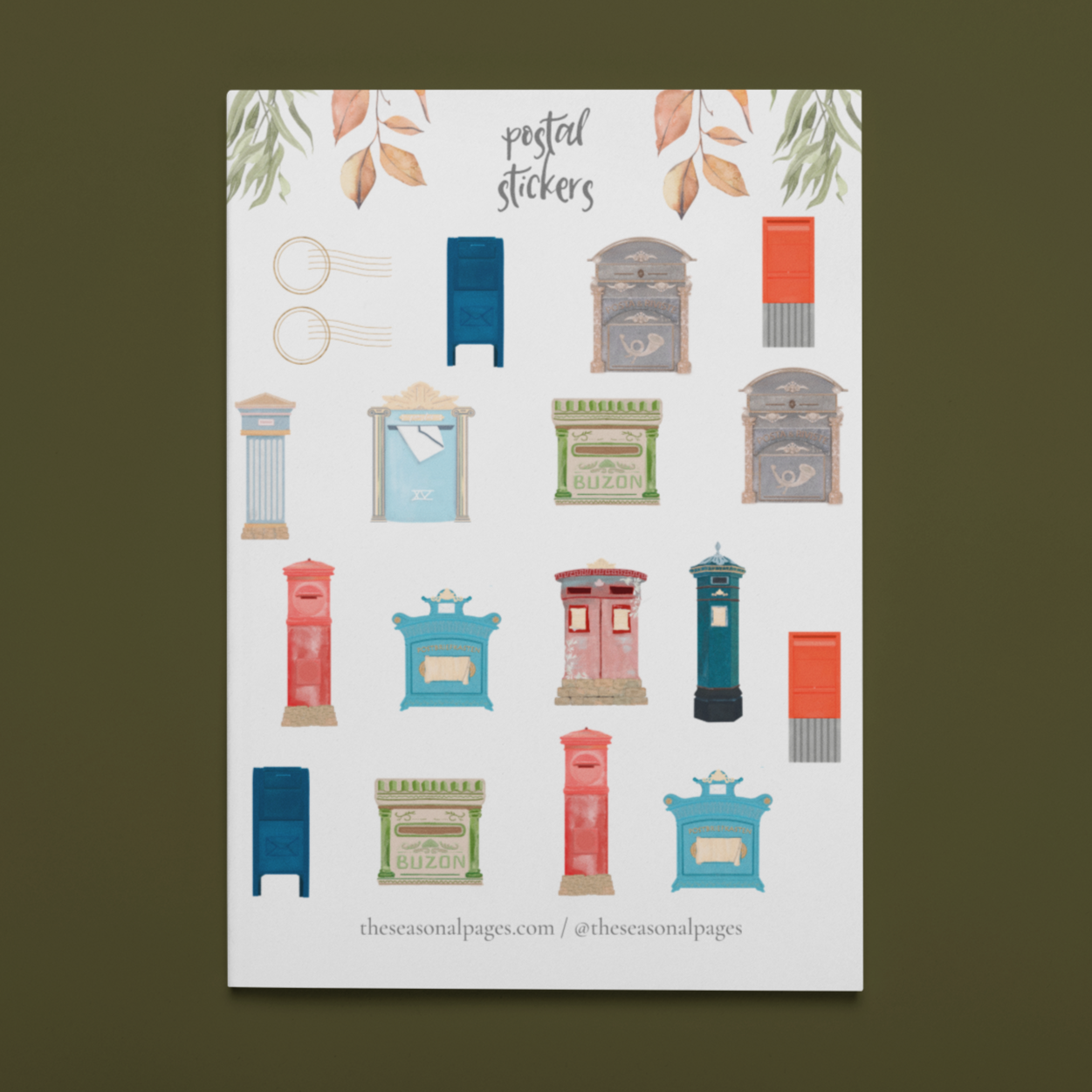 Postal Sticker Templates Printable Postal Sticker Set – The Seasonal Pages