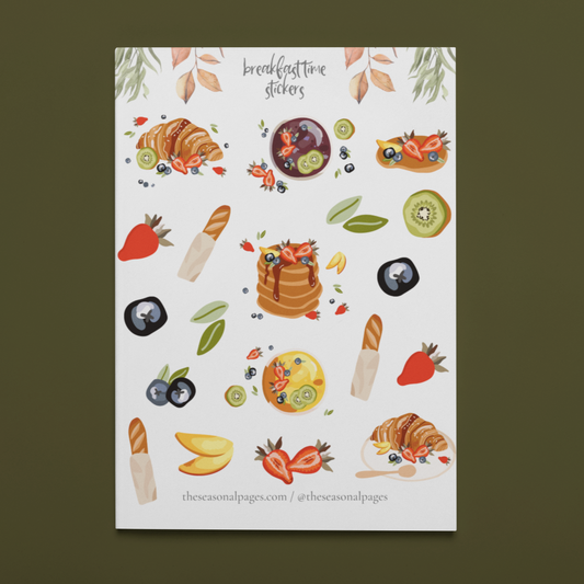 Printable Breakfast Time Sticker Set