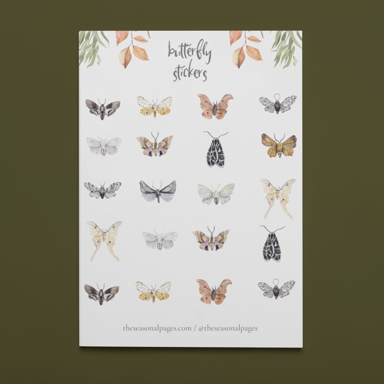 Printable Butterfly Sticker Set