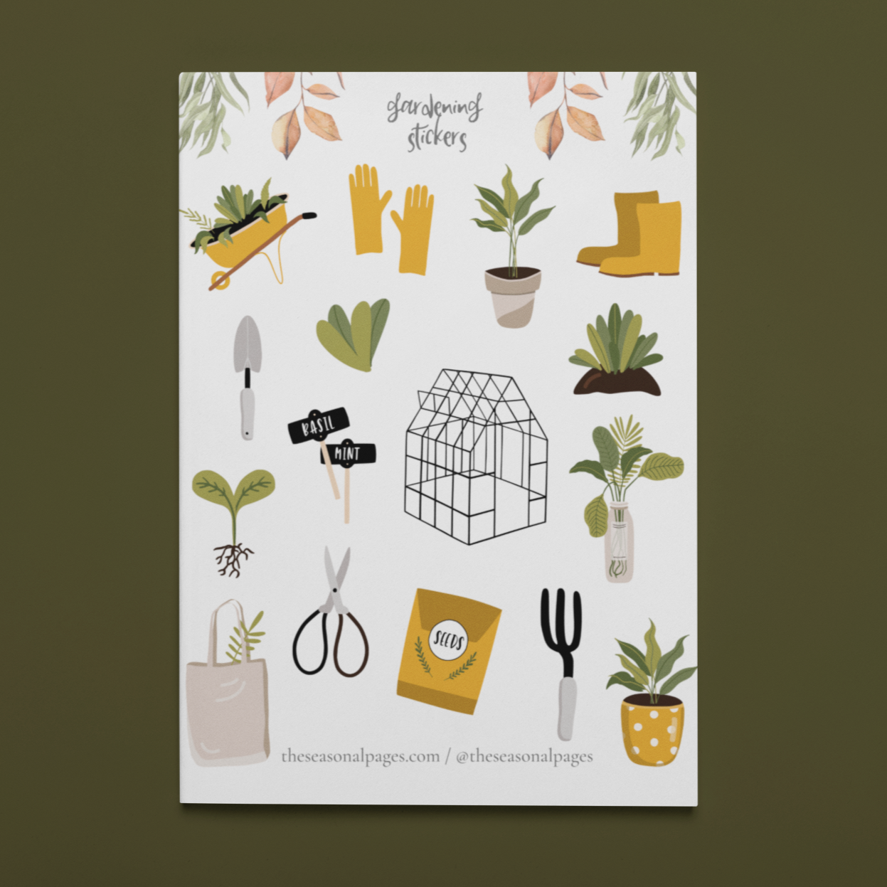 Printable Gardening Sticker Set