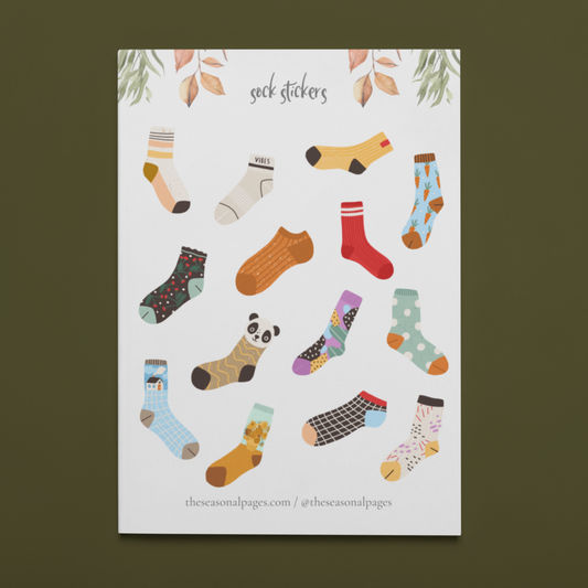 Printable Sock Sticker Set