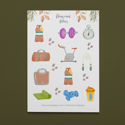 Printable Fitness Mood Sticker Set