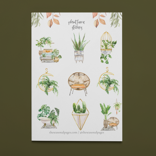 Printable Plant Home Sticker Set