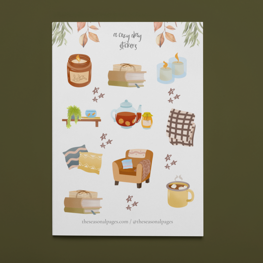 Printable A Cozy Day Sticker Set
