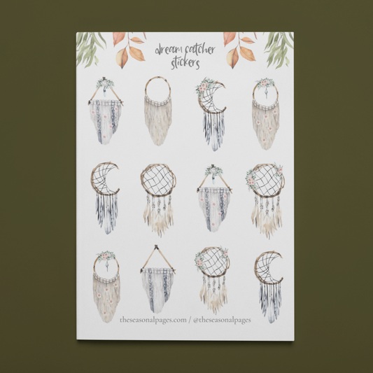 Printable Dream Catcher Sticker Set