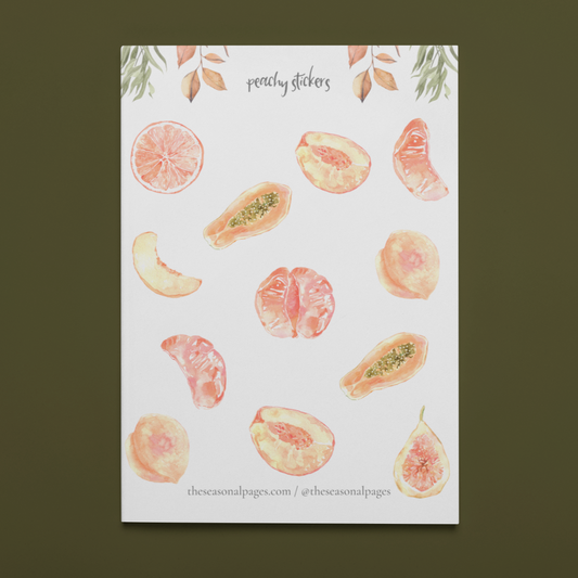 Printable Peachy Sticker Set