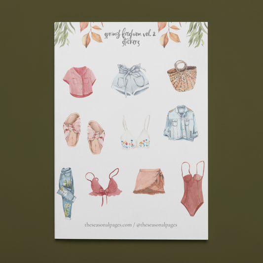Printable Spring Fashion Vol. 2 Sticker Set