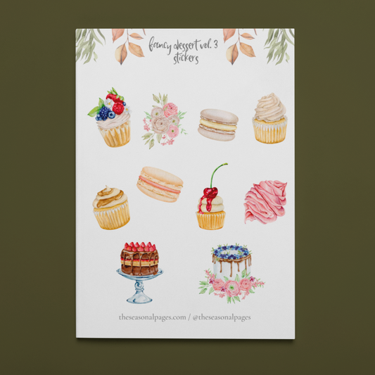 Printable Fancy Dessert Vol. 3 Sticker Set