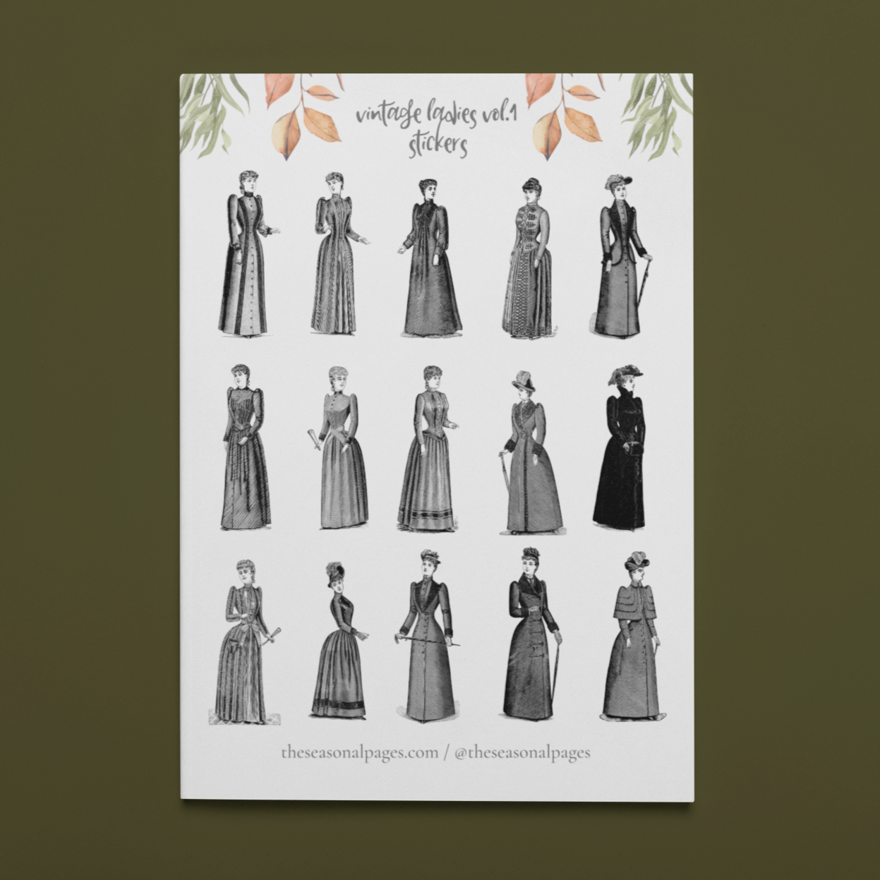 Printable Vintage Ladies Vol. 1 Sticker Set