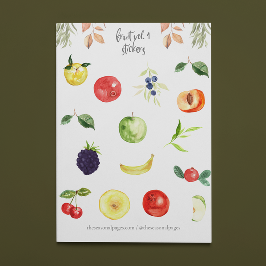 Printable Fruit Vol. 1 Sticker Set