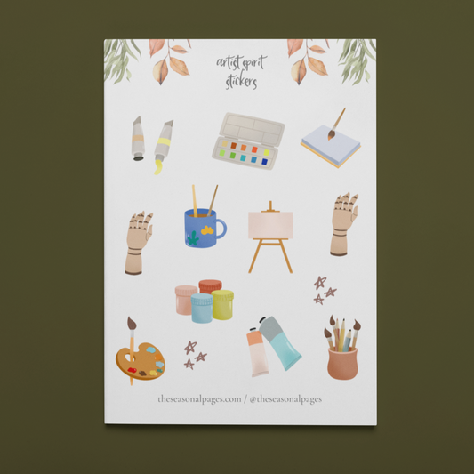 Printable Artist Spirit Sticker Set