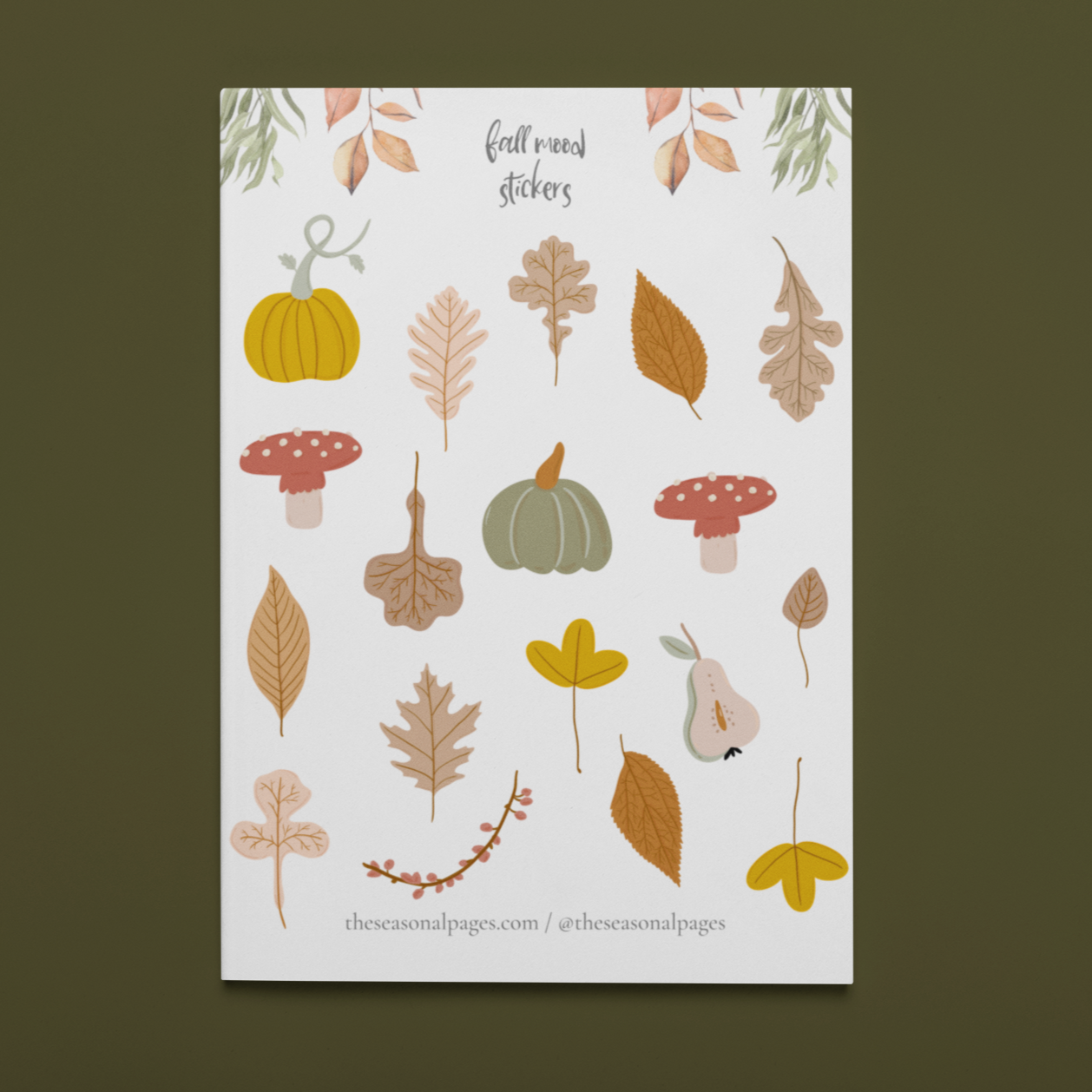 Printable Fall Mood Sticker Set – The Seasonal Pages