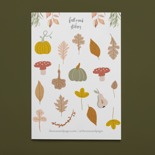 Printable Fall Mood Sticker Set