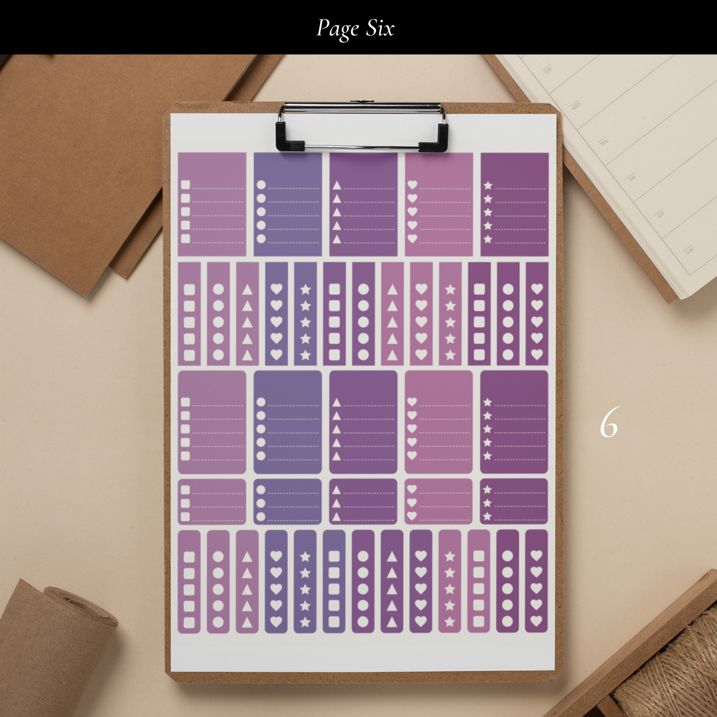 Purple Printable Sticker Set Vol. 1
