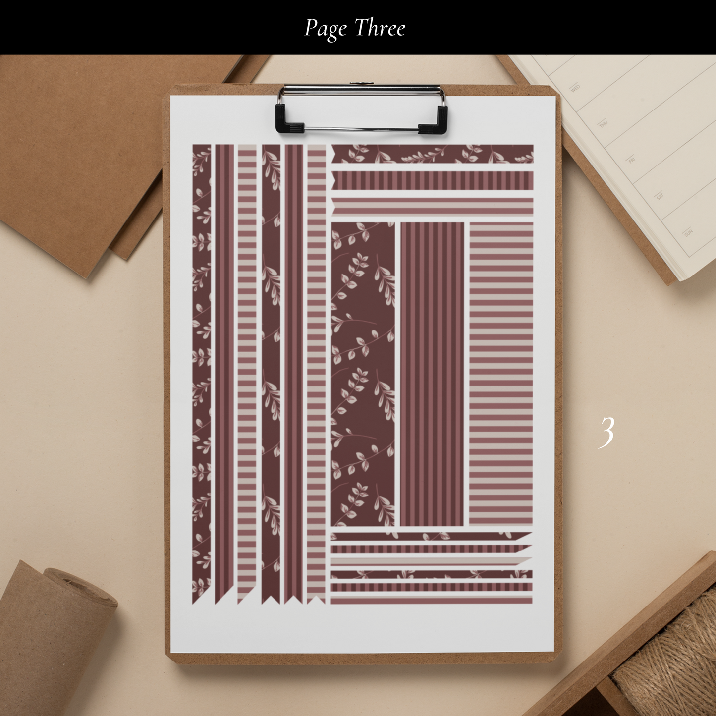 Printable Rustic Vibes Planner Sticker Set