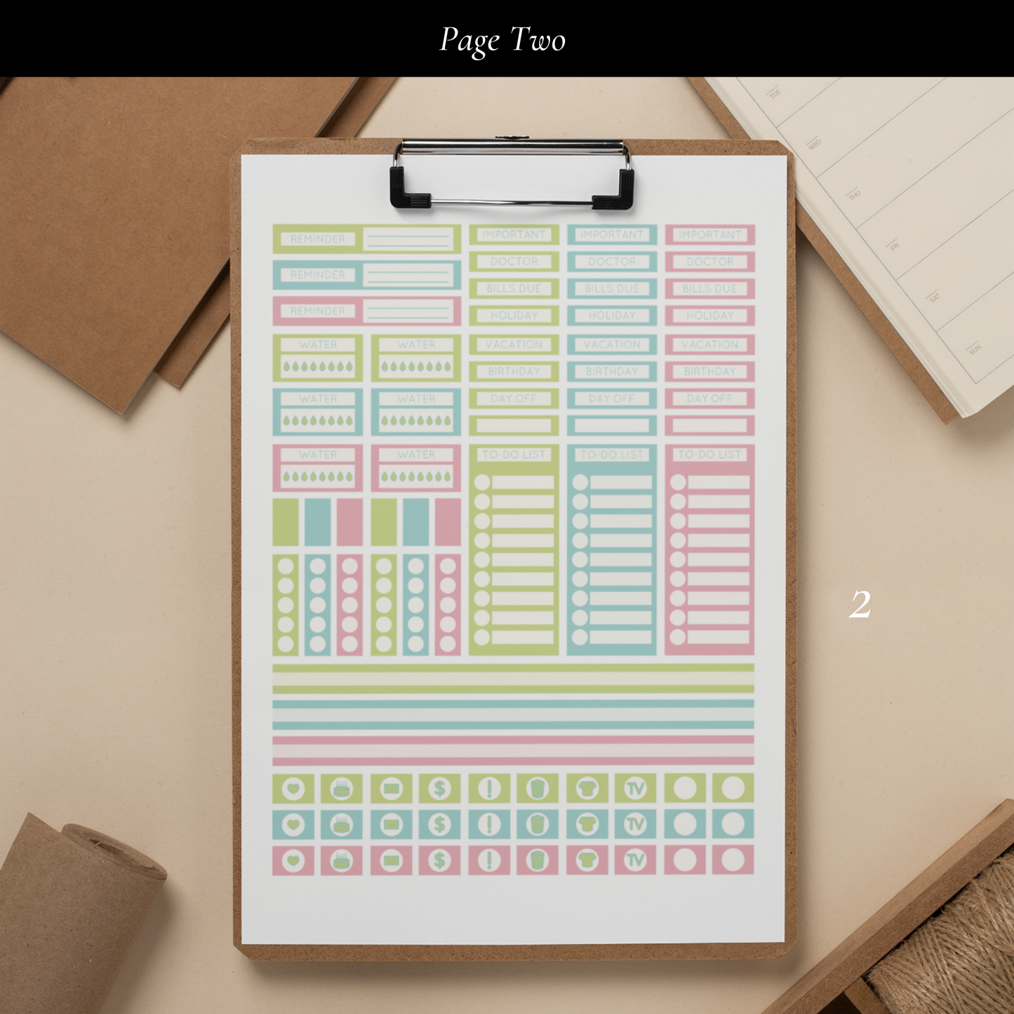 Printable Sweet Life Planner Sticker Set